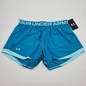 Under Armour UA Play Up 2.0 Womens Shorts Loose Fit Athletic Training Blue NEW